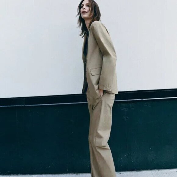 ZARA STRAIGHT CUT POCKET BLAZER - Picture 5 of 5